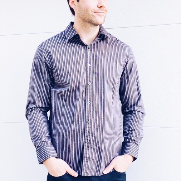 Michael Kors Striped Dress Shirt - Picture 2 of 8